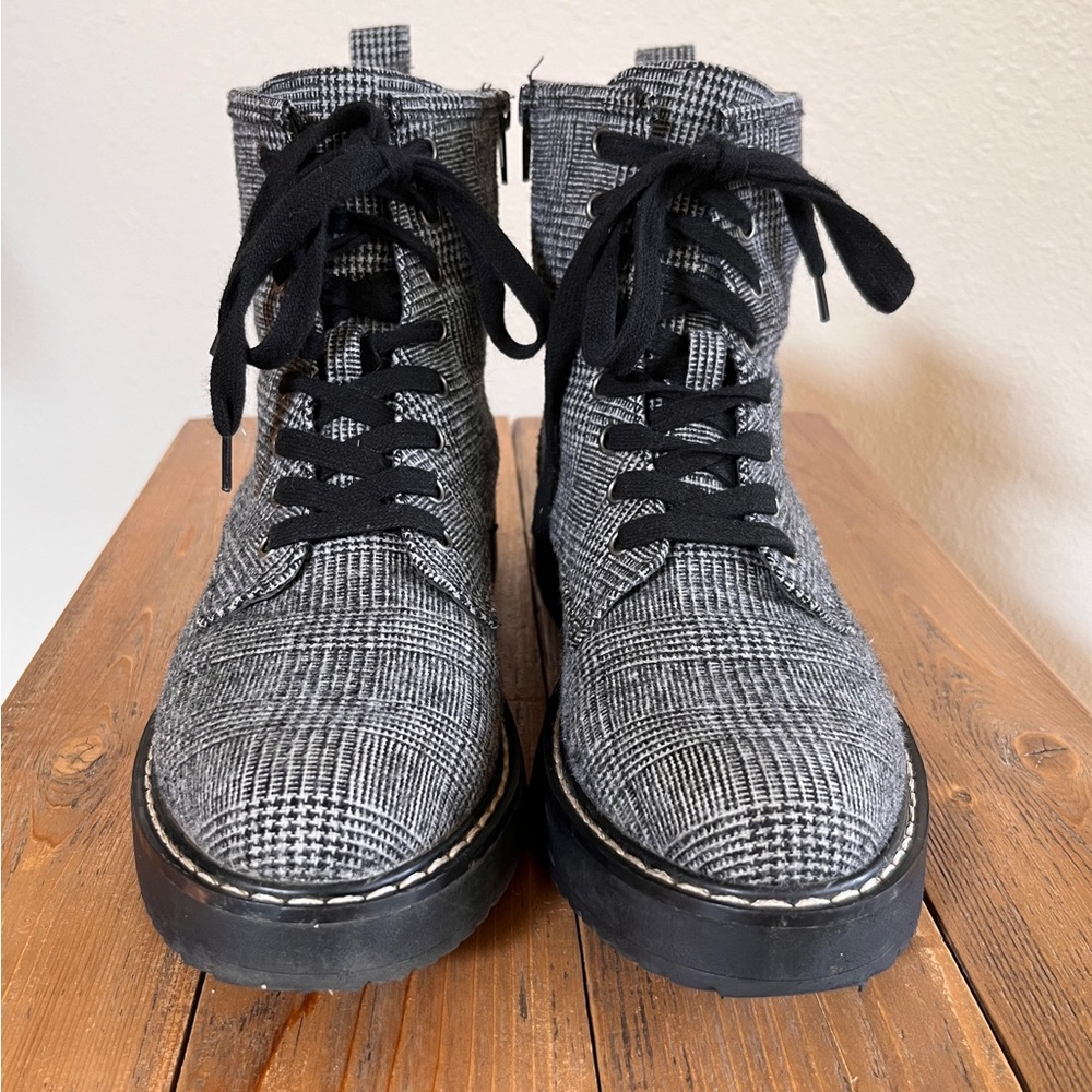 Plaid Combat Boots